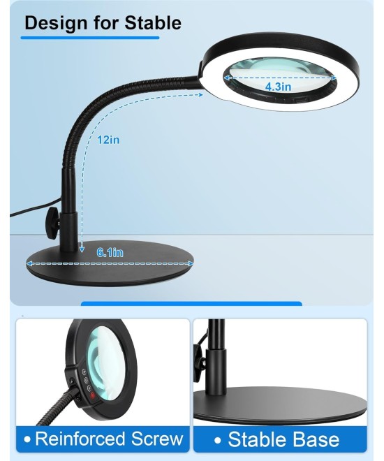 Lupa de mesa 10X 12W