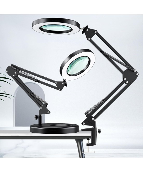 Lupa de mesa grande 10X con base HITTI