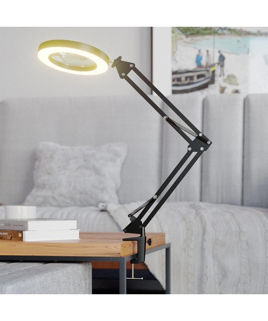 Lupa de mesa grande 10X con base HITTI