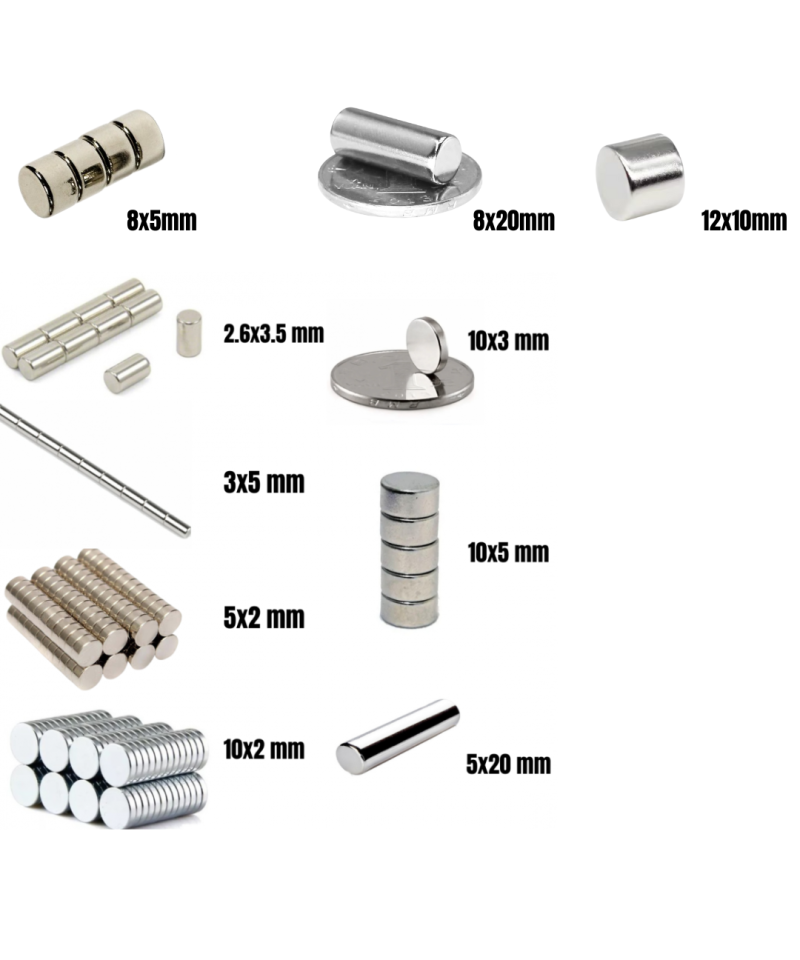 Imanes de Neodimio circulares y cilindricos