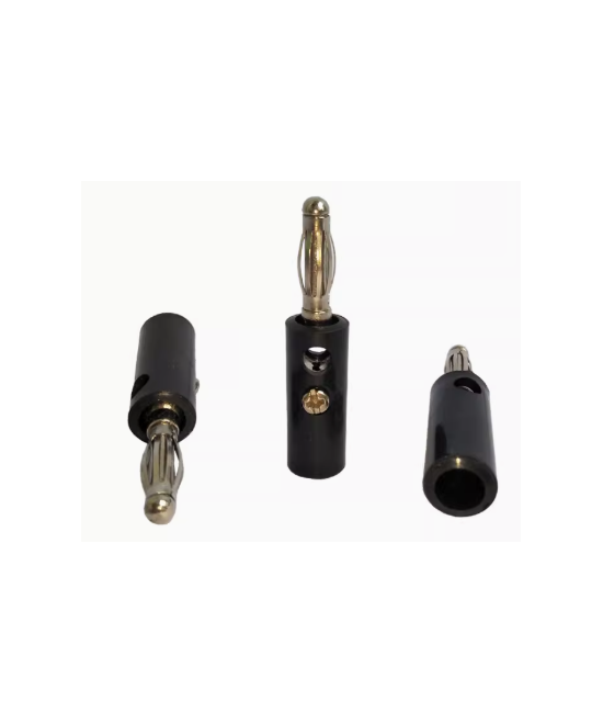 Conector tipo banana macho negro y rojo (2U)