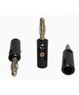 Conector tipo banana macho negro y rojo (2U)