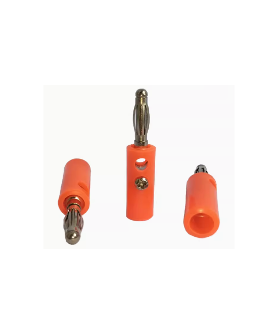 Conector tipo banana macho negro y rojo (2U)