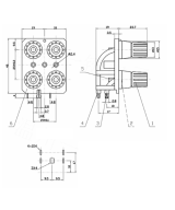 Conector banana para audio de 4 posiciones WP4-10A