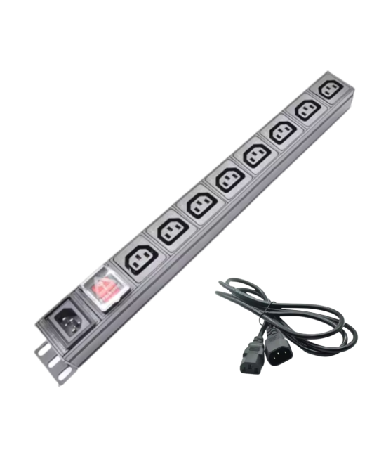 PDU horizontal de 8 tomas 110V - 250V