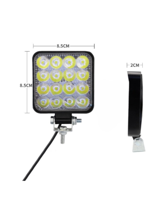 Lampara Led cuadrada 48W 16 leds