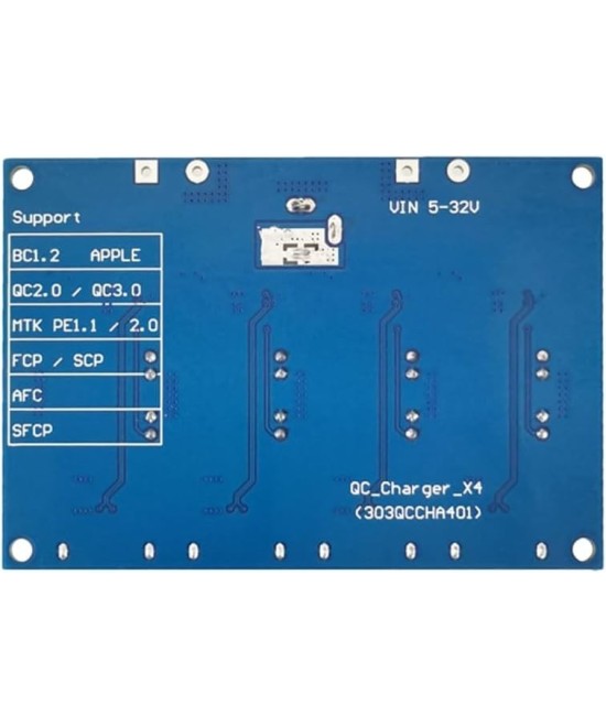 Modulo de carga IP6505 de 4 USB para cargador USB QC2.0 QC3.0 FCP AFCSPS