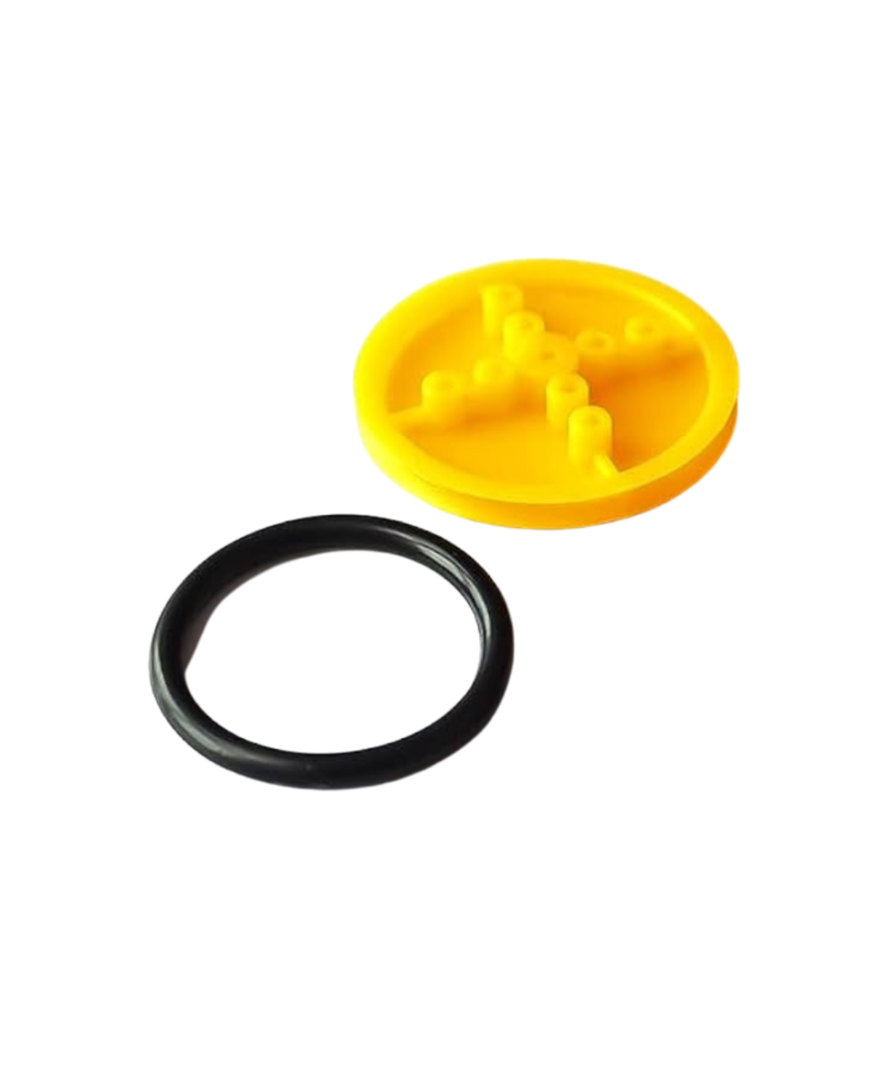 Polea de plastico con agujeros y hule