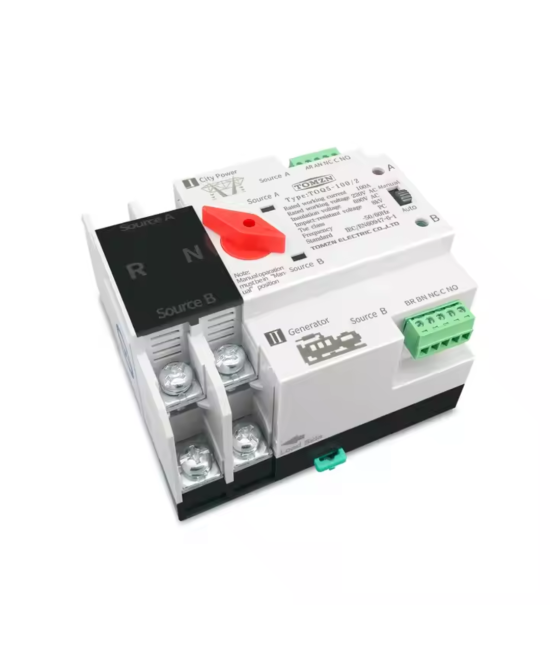 Transferencia Automatica ATS para riel DIN TOMZN 2P-4P 100A-250A 110/220V 60Hz