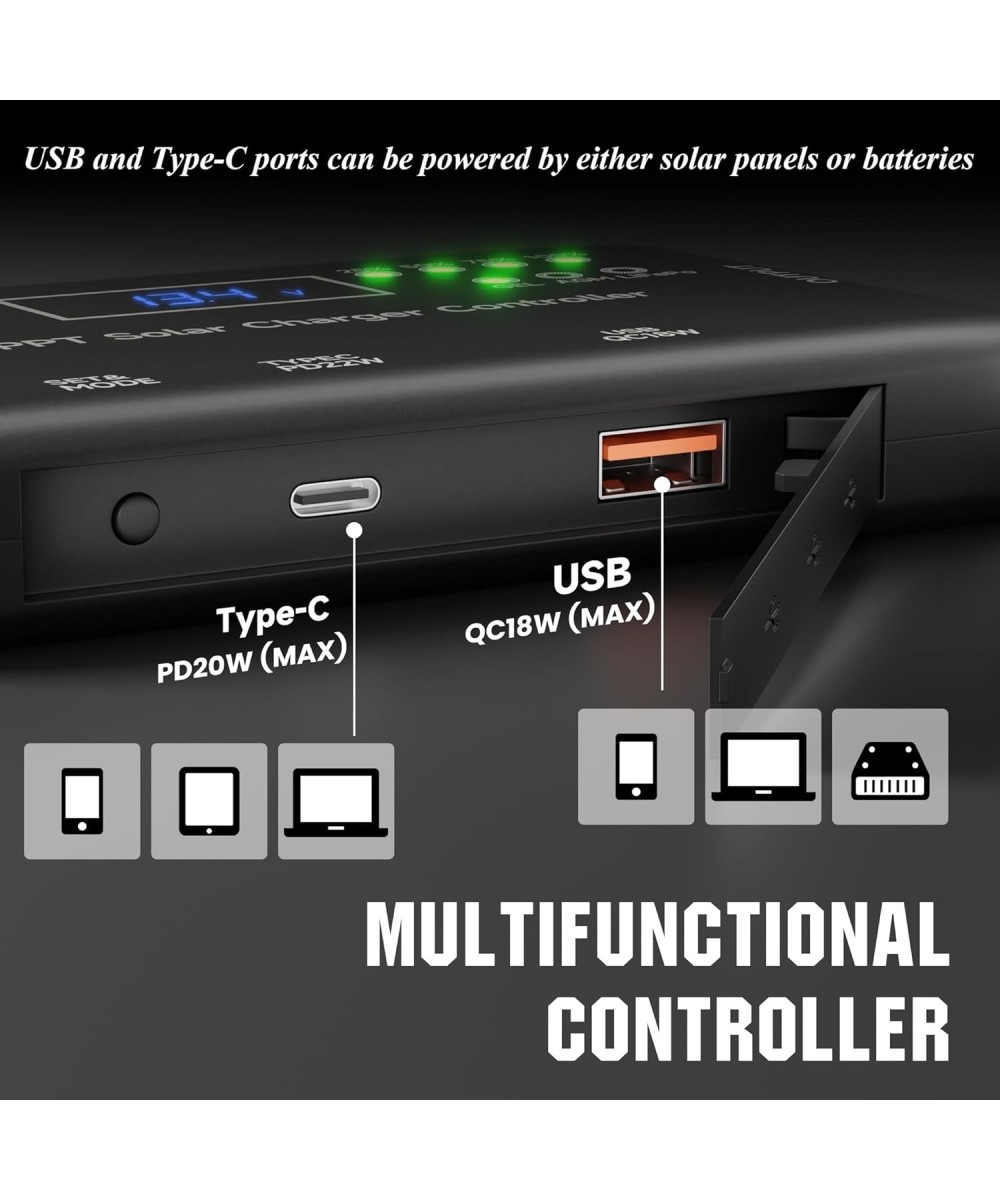 Cargador de bateria MPPT Solar  agm acido lifePO4