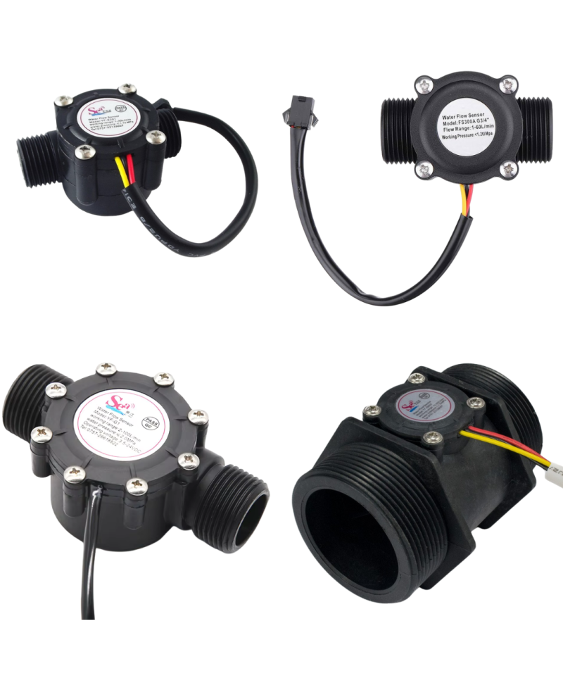 Sensor de flujo de agua 5-24VDC