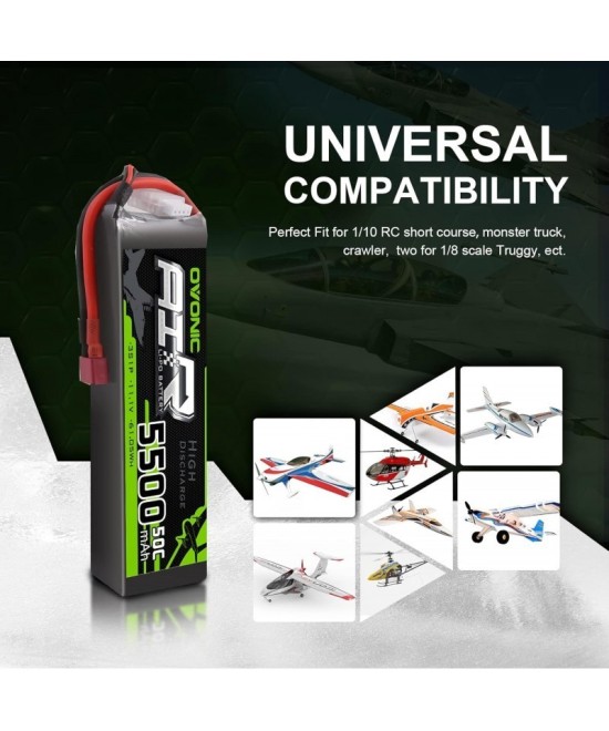 Bateria Tipo LiPo recargable 11.1V 35C/50C 3S OVONIC