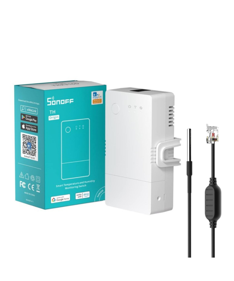 Termostato inteligente de temperatura y humedad THR316 SONOFF WIFI con sensor