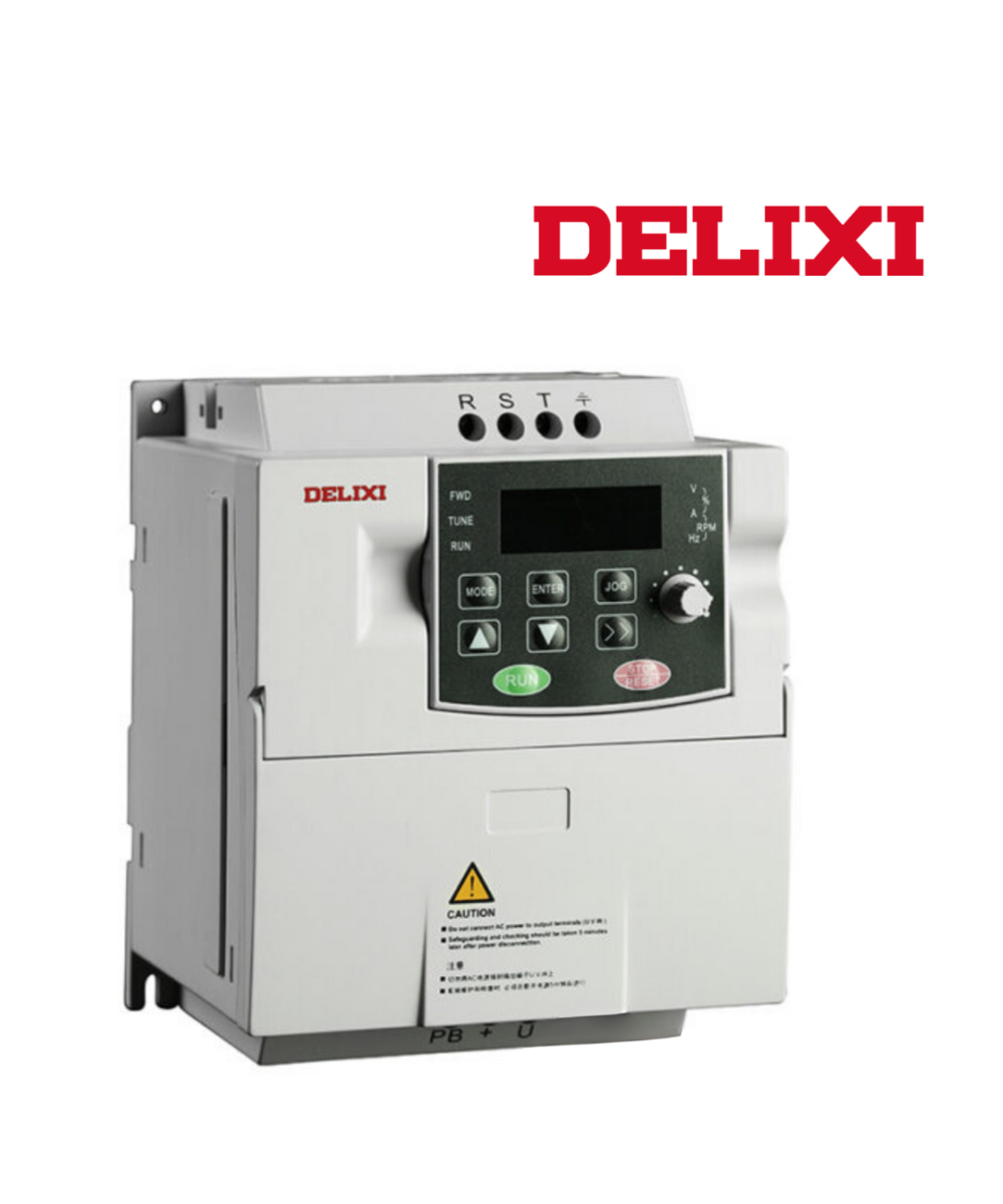 Variador de Motor trifasico a trifasico VFD 220V DELIXI 2.2KW-7.5KW de 3-10hp