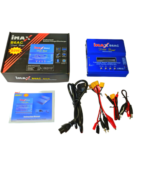 Cargador de batería tipo LiPo IMAX B6 AC 80W 6A 5000mAh