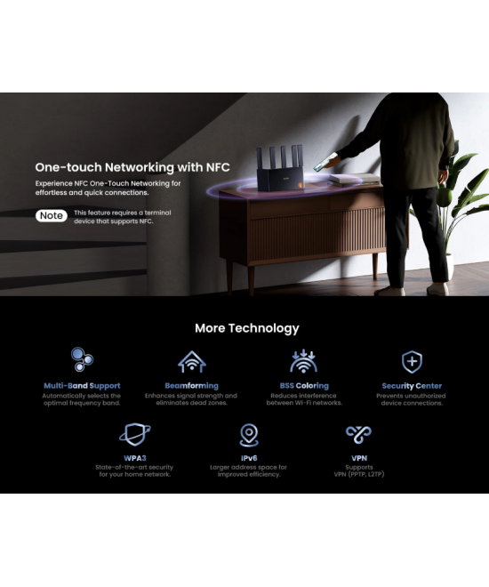 Router doble banda WI-FI 7 BE3600 Tenda