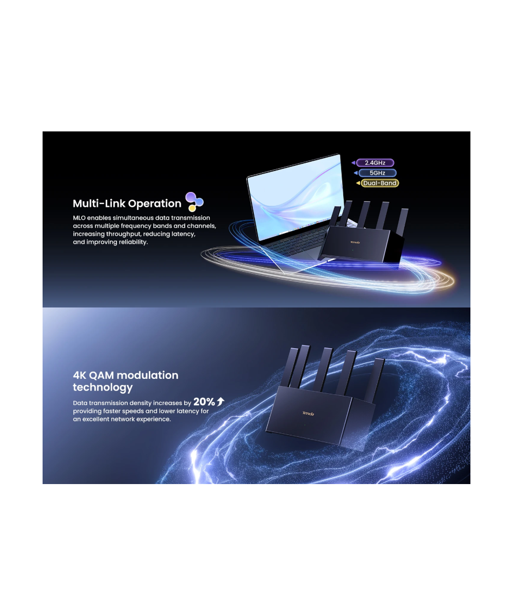 Router doble banda WI-FI 7 BE3600 Tenda