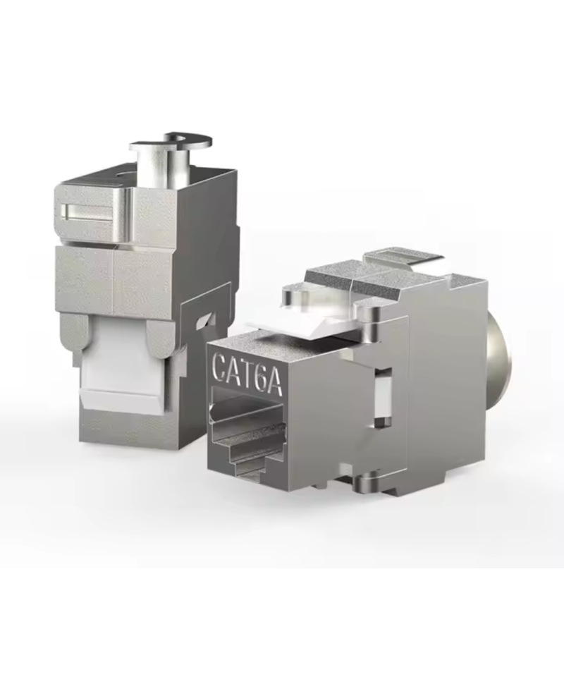 Conector hembra de red metalico blindado RJ45 CAT6A / cat 7