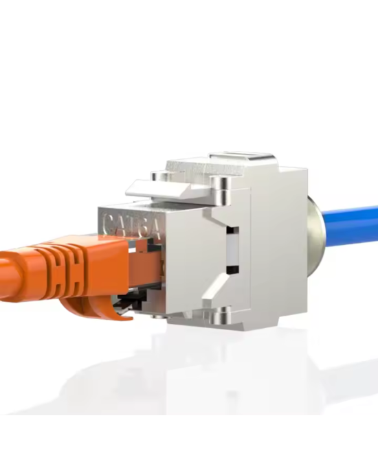 Conector hembra de red metalico blindado RJ45 CAT6A / cat 7