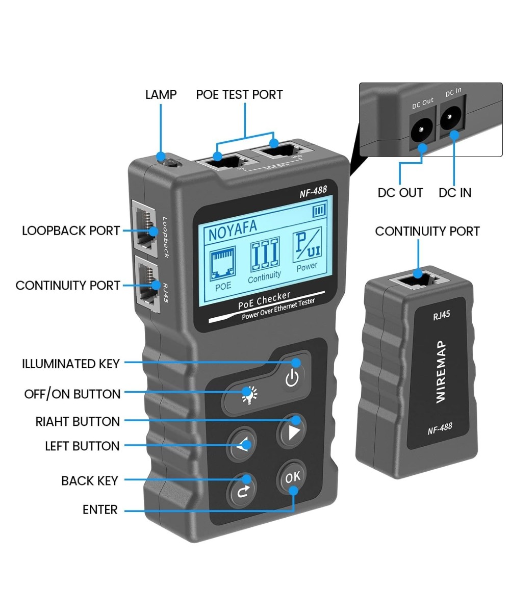 Probador de Red POE NF-488