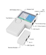 Probador de cables de red RJ45, RJ11, USB, BNC, NF3468