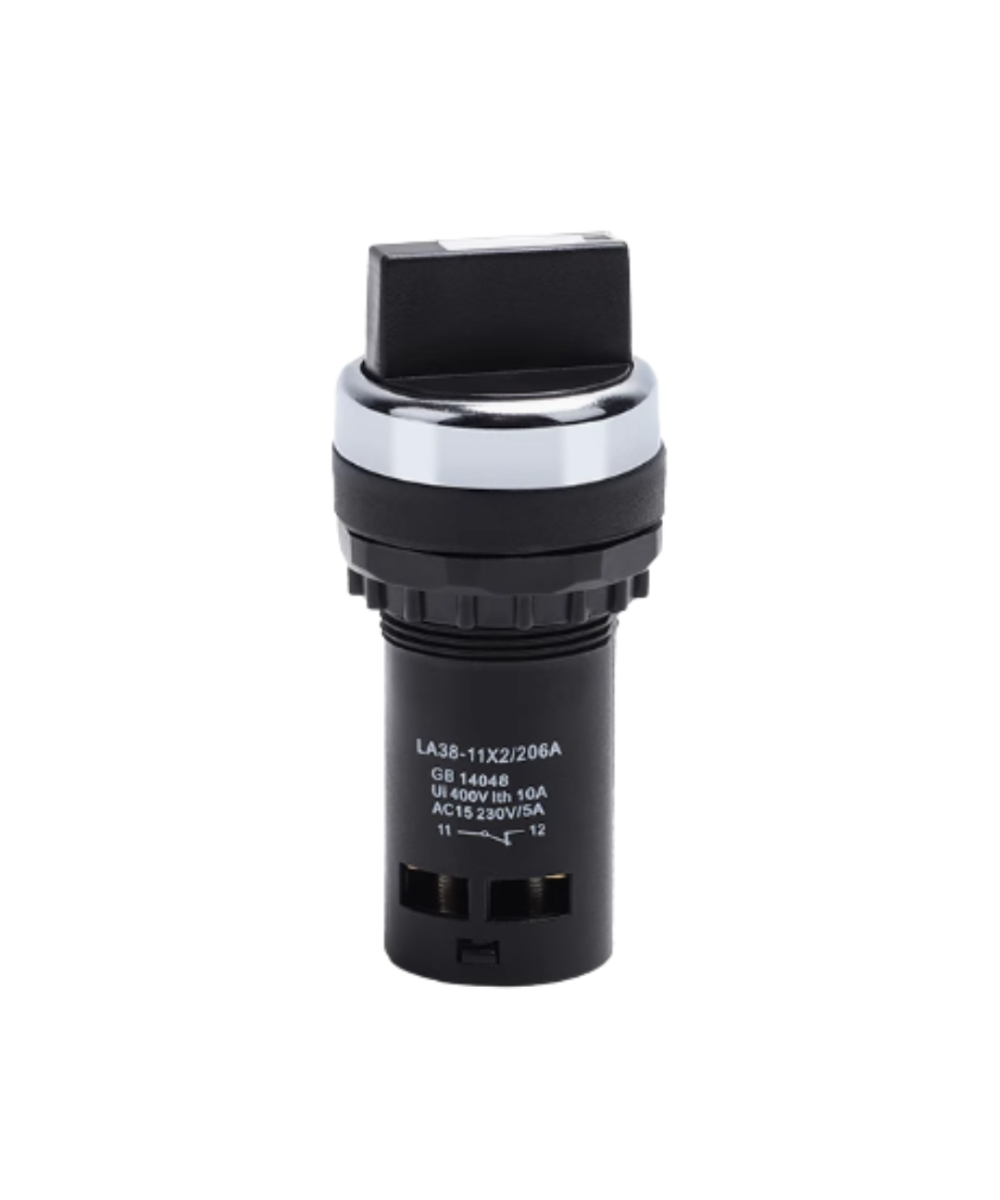 Boton industrial 2 y 3 posiciones negro