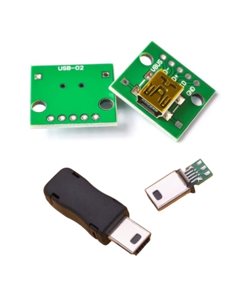 Puerto mini USB con PCB