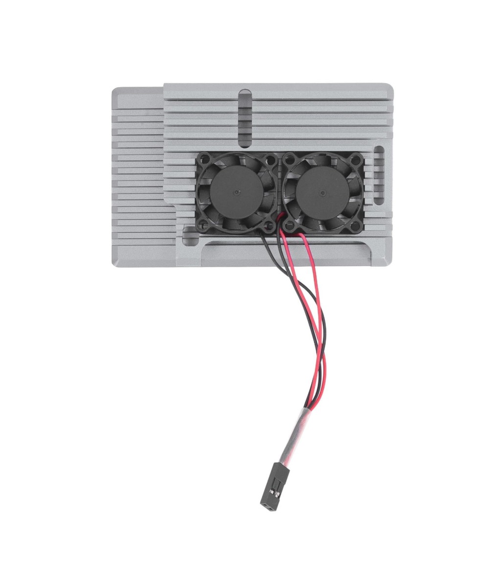 Contenedor metalico para raspberry pi 4 con dos ventiladoras