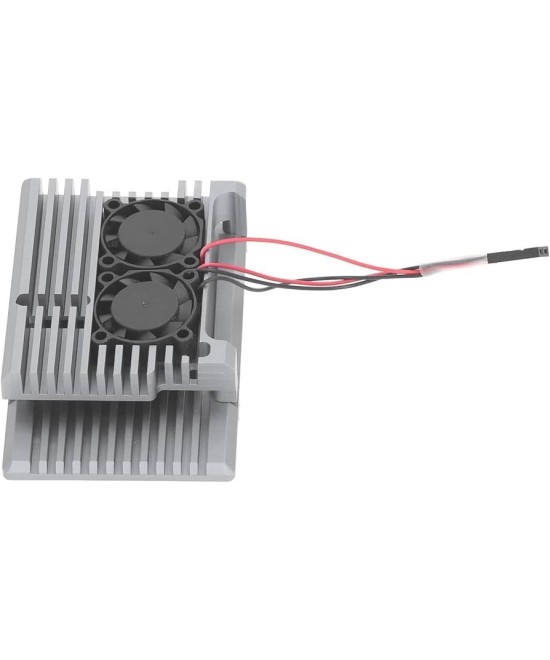 Contenedor metalico para raspberry pi 4 con dos ventiladoras