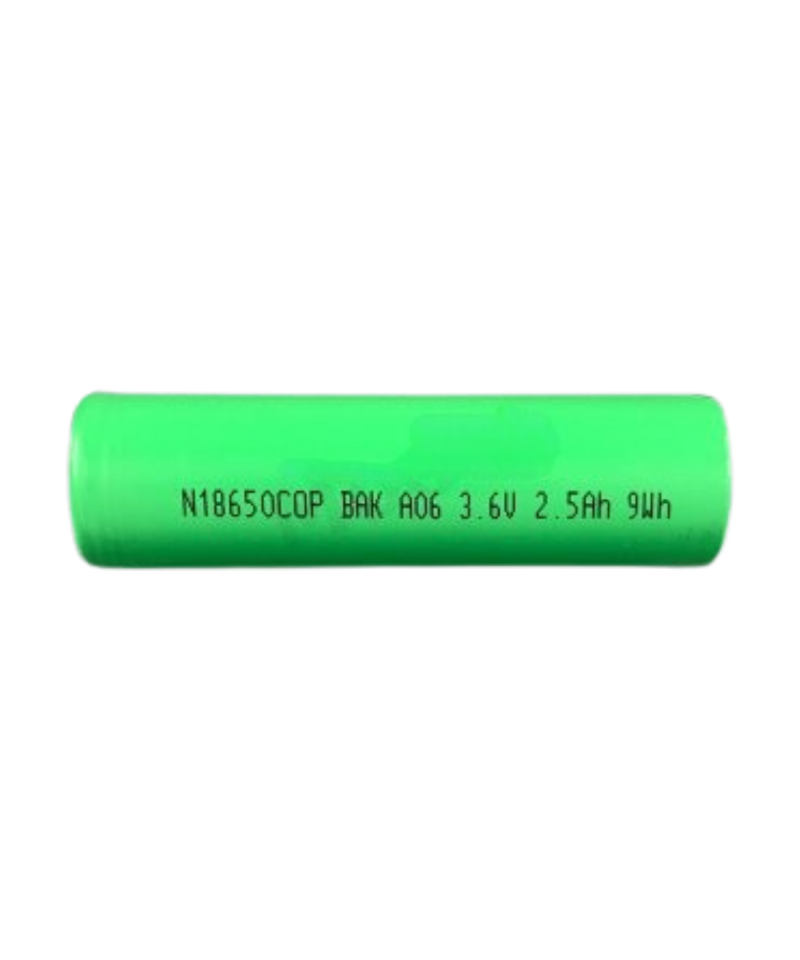 Bateria recargable BAK 18650 3.6V 2500mah 30A