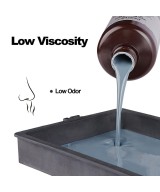 Resina  JAMG HE 500g 10K para impresoras 3D Lavable Gris