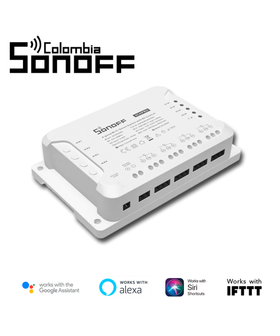 Relé de 4 canales inteligente R3 wifi sonoff