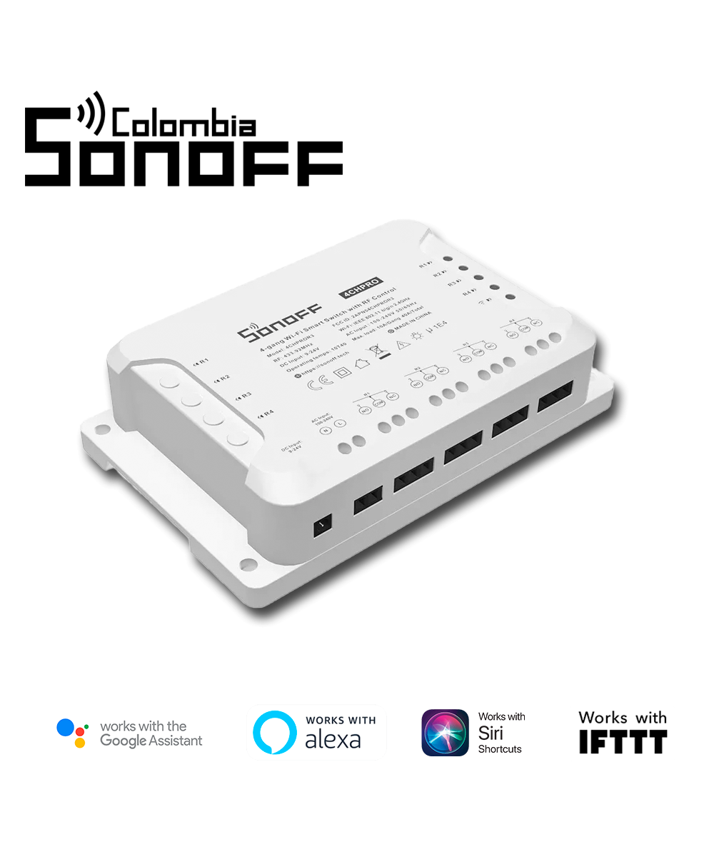 Relé de 4 canales inteligente R3 wifi sonoff