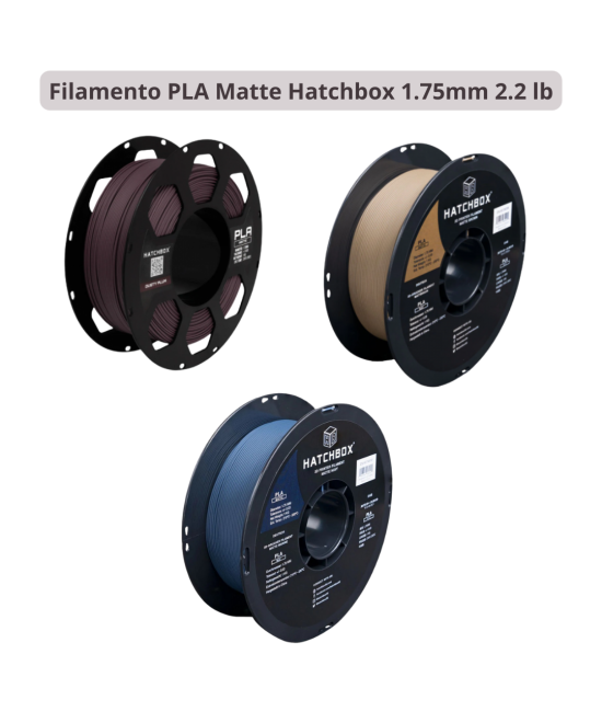Filamento PLA Matte Hatchbox 1.75mm 2.2 lb