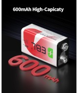 Bateria recargable de 9V EBL 600MAH