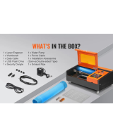 Grabadora y cortadora laser VEVOR 40W CO2 8 X 12 PULGADAS