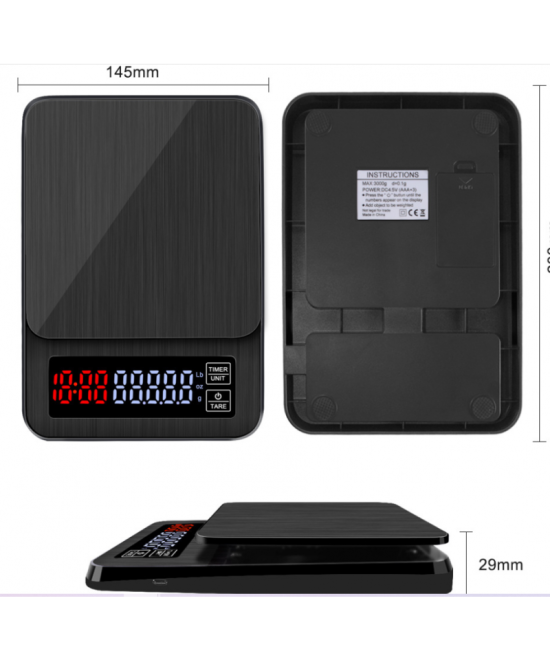 Balanza Digital de Alta Precision 0.1g-3Kg MS-K07