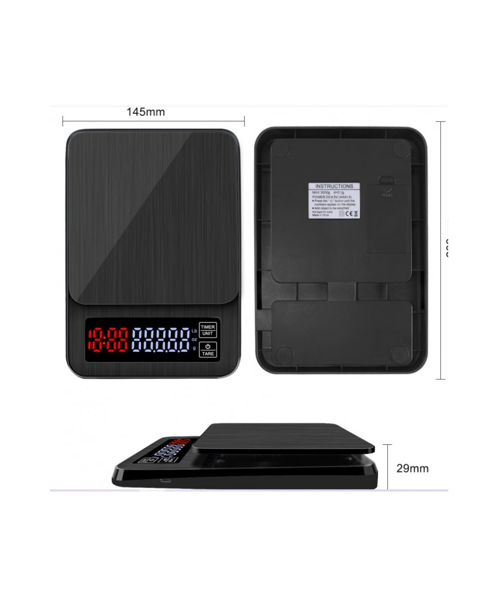 Balanza Digital de Alta Precision 0.1g-3Kg MS-K07