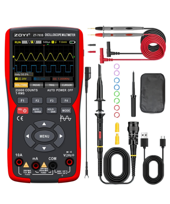 Multimetro y Osciloscopio 3 en 1 ZT-703S ZOYI