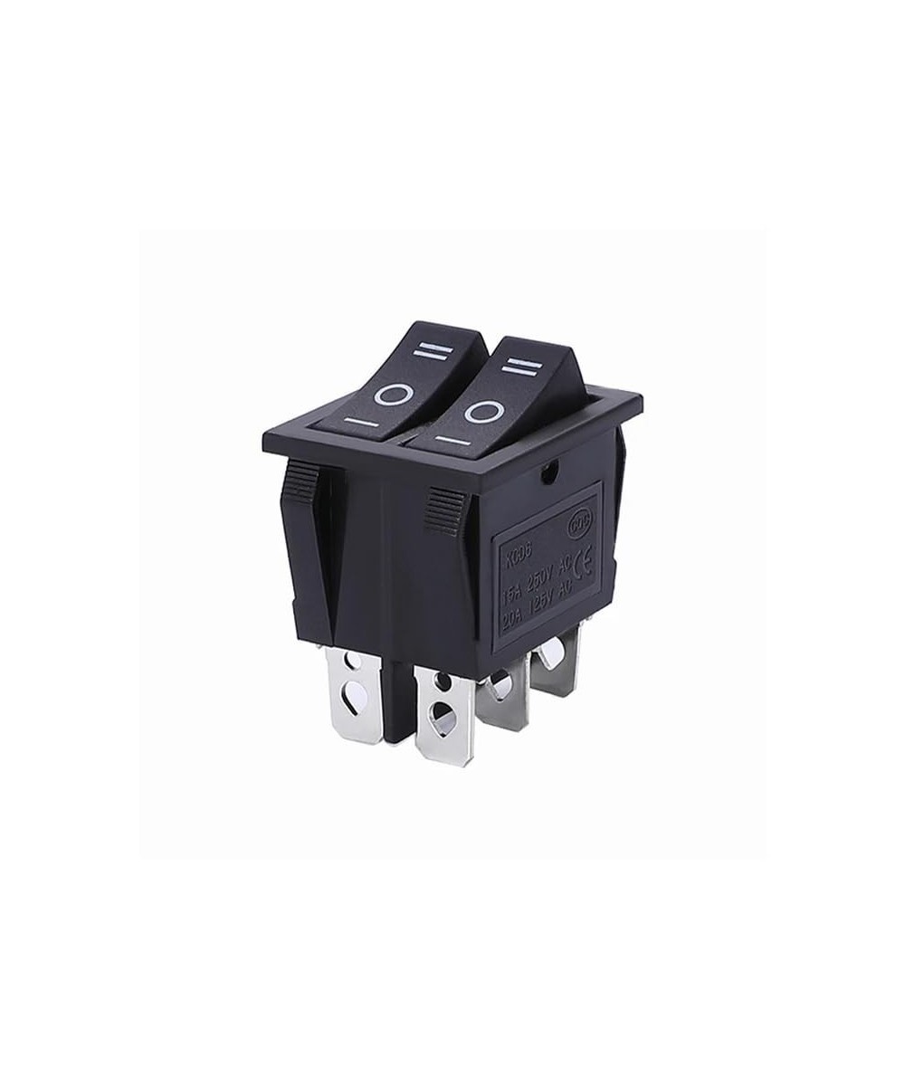 Interruptor basculante doble KCD6-202N-6P de 6 pines ON-OFF-ON