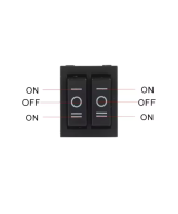 Interruptor basculante doble KCD6-202N-6P de 6 pines ON-OFF-ON