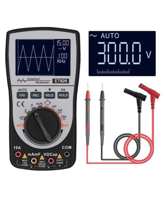 Multimetro y Osciloscopio 2 en 1 ET826