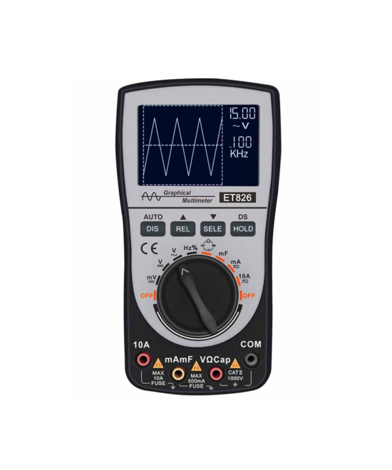 Multimetro y Osciloscopio 2 en 1 ET826