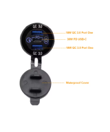 Enchufe Cargador de Coche Dual USB 12V-24V