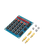 Teclado matricial 4x4 con botones pulsadores.