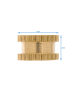 Tuercas de insercion de laton (cobre) con rosca M3 (10 unidades)