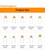 Capacitores ceramicos 500 piezas 10 Valores 0.1-10UF 50V