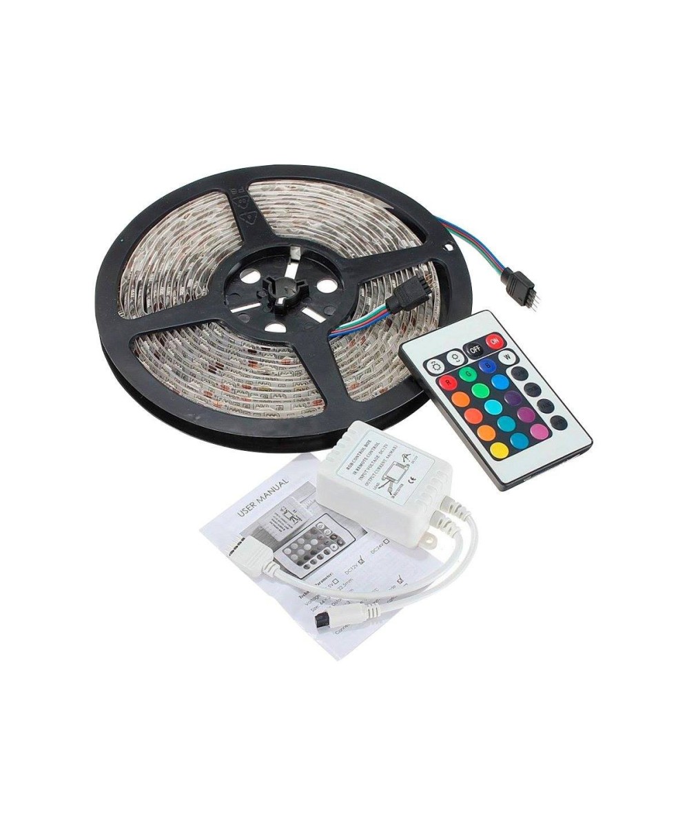 Tira LED RGB 5050 12V IP67 Impermeable multicolor 5 metros
