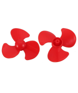 Aspas tipo trebol de 3 hojas 70mm (par)