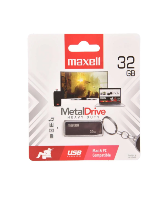 Memoria USB Maxell de 32 GB con carcasa metalica